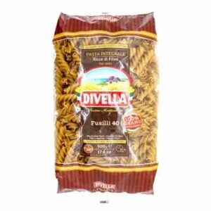 Whole Wheat Fusilli Divella 500 grs