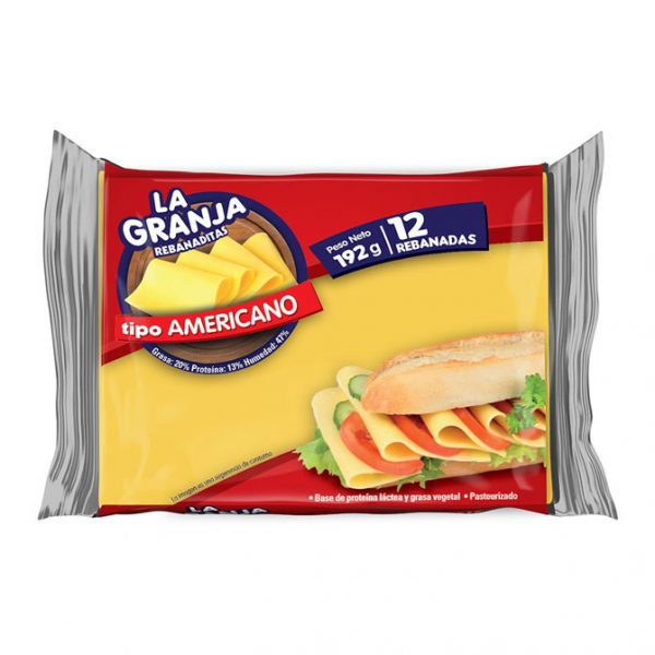 Queso Americano x 12 - La Granja - 192 grs