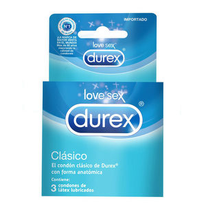Preservativo Durex Clásico caja x 3