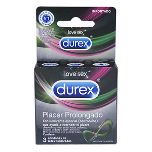 Preservativo Durex Placer Prolongado caja x 3