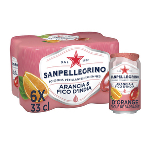 Pack de 6 - San Pellegrino Naranja & Fico D'India Lata 355 ml