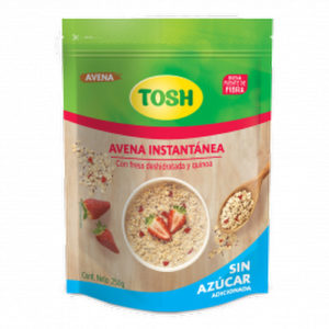Avena Instantánea sin Azúcar con Fresa y Quinoa - Tosh - 250 grs
