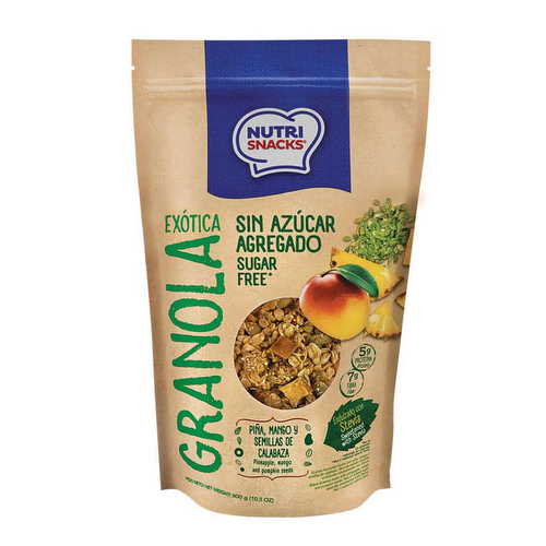 Granola Exótica con Piña, Mango y Semillas de Calabaza - NutriSnacks- 300 grs