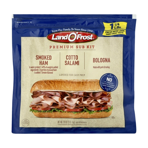 Premiun Sub Kit (smoked ham, Cotto salami, Bologna) - 435 grs - LandO'Frost
