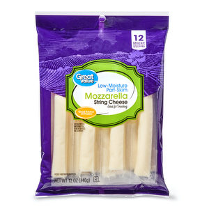 Mozzarella Cheese Sticks - Great Value x 12
