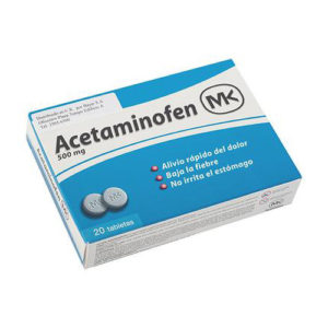 Acetaminofen MK 500 mg 20 tabletas