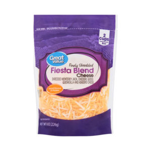 Shredded Fiesta Blend Cheese (Monterey Jack, Cheedar) - Great Value 226 grs.