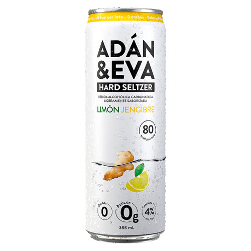 Adan & Eve Seltzer Limon Jengibre - 355 ml