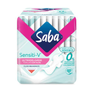 SABA Sensitive - V Ultradelgada con alas x 10