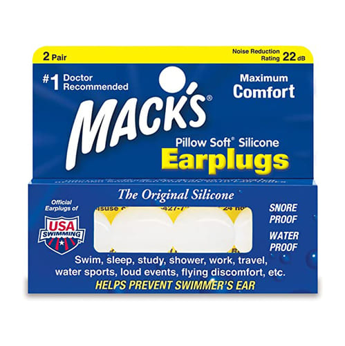 Tapones para oídos Silicone original 2 Pares - Macks Earplugs