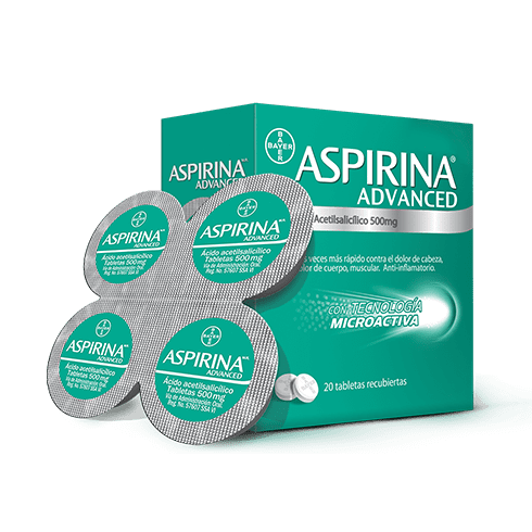 Aspirina Advance 500mg x 4 tabletas