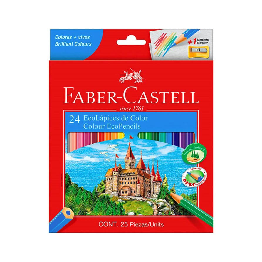 Ecolápices de Colores - 24 unidades - Faber Castell