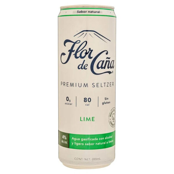Flor De Caña Hard Seltzer Lime -355ml