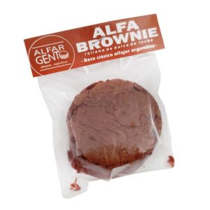 Alfa-Brownie relleno de dulce de leche - Alfargento